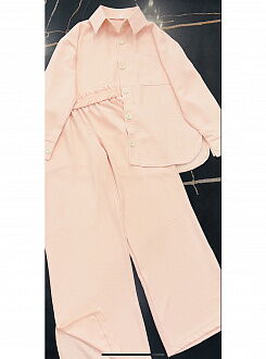 Костюм рубашка и палаццо для девочки персик 2005 - цена