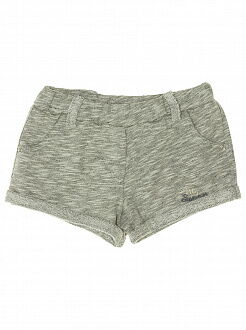 Трикотажные шорты для девочки Фламинго серые 768-316 - фото