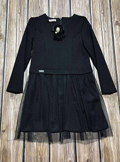 Платье школьное трикотажное SUZIE Беатрис черное ПЛ-69 - цена