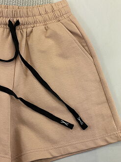 Трикотажные шорты для девочки Mevis капучино 5106-02 - размеры