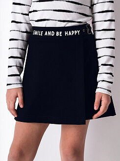 Юбка-шорты для девочки Mevis синяя 4119-01 - фото