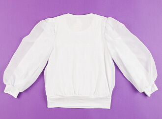 Блузка с длинным рукавом ЛЯЛЯ белая 3Т189Б - фото