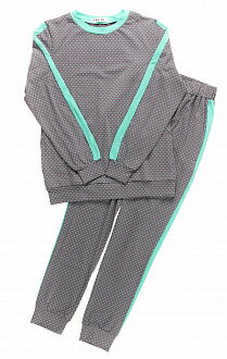 Комплект женский (кофта+штаны) VVL серый 447 - цена