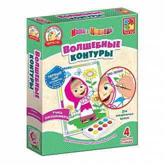 Детский набор для творчества Vladi Toys Волшебные контуры Маша и Медведь VT4402-30 - цена