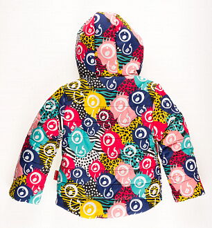 Комбинезон зимний раздельный для девочки (куртка+штаны) Одягайко Птички синий 20064+01239  - фотография