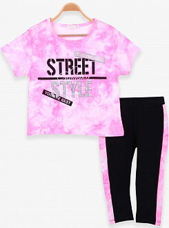 Комплект футболка и бриджи для девочки Breeze розовый 15979 - цена