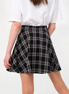 Школьная юбка для девочки SMIL Клетка черная 120254 - фотография