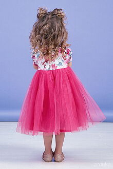 Нарядное платье для девочки Zironka малиновое 38-9003-4 - фото