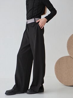 Брюки школьные для девочки Valza черные 3401 - фото