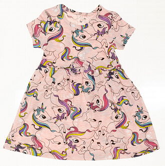 Платье для девочки Единороги розовое 012 - цена