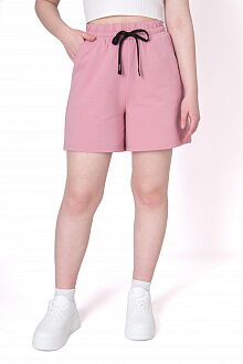 Трикотажные шорты для девочки Mevis розовые 5106-05 - цена