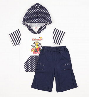 Комплект для мальчика (футболка+шорты) Татошка темно-синий 081715 - цена