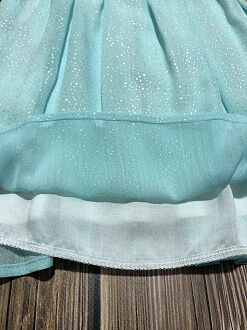 Нарядное платье для девочки Mevis бирюзовое 3207-03 - размеры