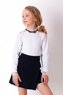 Блузка для девочки Mevis белая 3802-01 - цена