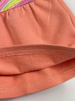 Трикотажное платье для девочки Mevis Единорог персиковое 4301-02 - размеры