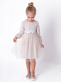 Нарядное платье для девочки Mevis молочное 4242-02 - цена