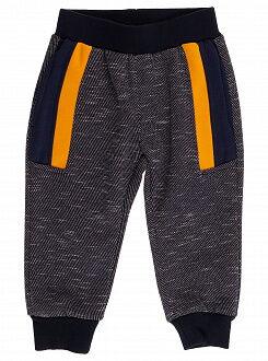 Утепленные спортивные штаны для мальчика BUDDY BOY синий меланж 5657 - цена