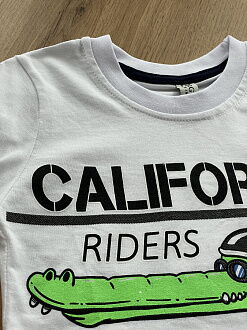 Футболка для мальчика California белая 57425 - размеры