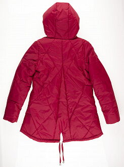 Куртка удлиненная для девочки ОДЯГАЙКО бордо 22101 - фото