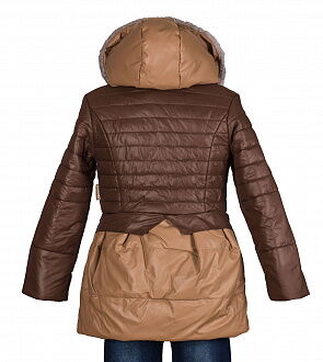 Куртка для девочки ОДЯГАЙКО коричневая 2686 - фото