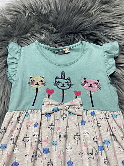 Платье для девочки PATY KIDS бирюзовое 51365 - размеры