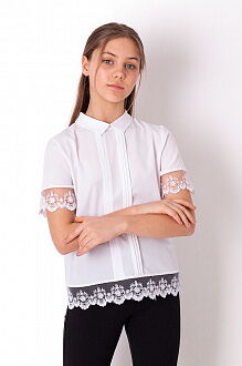 Блузка для девочки Mevis белая 3888-01 - цена