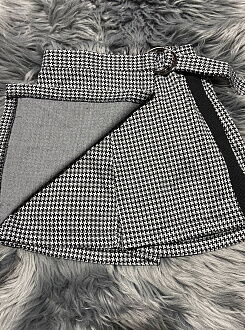 Трикотажная юбка-шорты для девочки Mevis серая 3603-01 - фото