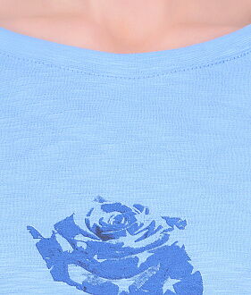 Комплект женский (футболка+штаны) MISS FIRST USA голубой - картинка