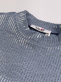 Трикотажное платье для девочки Mevis голубое 4063-03 - картинка