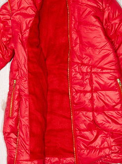 Куртка для девочки ОДЯГАЙКО красная 22158О - фото