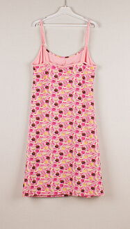 Сорочка ночная женская на тонких бретелях VVL Пирожные розовая 165/3 - фото