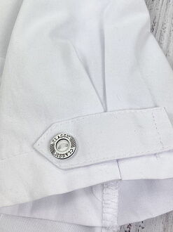 Рубашка для девочки Mevis Time to go белая 4134-01 - фотография