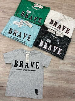 Футболка для мальчика Breeze BRAVE зеленая 14351 - фото