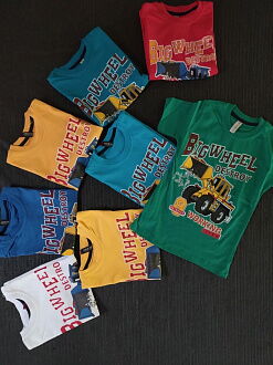 Футболка для мальчика Big Wheel бирюзовая 57424 - фото