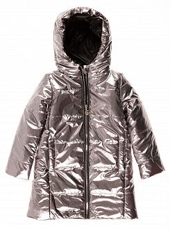 Куртка для девочки Одягайко темное серебро 22352 - цена