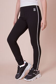 Школьные брючки-лосины для девочки Mevis College черные 4997-01 - цена