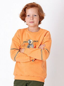Утепленный свитшот для мальчика Mevis Nasa Space оранжевый 3975-03 - цена