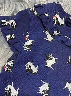 Блузка для девочки Mevis синяя 3846-03 - фото