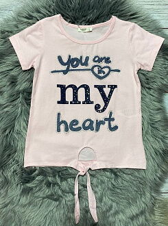 Футболка для девочки Breeze Heart розовая 14264 - цена