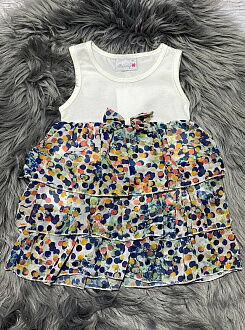 Нарядное платье для девочки Barmy молочное 2842 - размеры