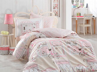 Комплект постельного белья HOBBY Poplin Sonia розовый 160*220 - цена