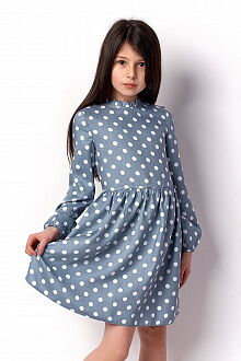 Платье для девочки Mevis Горох серое 3328-05 - цена