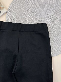 Школьные брючки-лосины для девочки Mevis черные 4998-01 - фотография