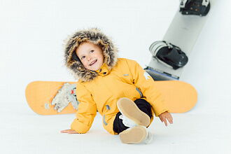 Зимняя мембранная куртка для мальчика DC Kids Росс желтая - Киев