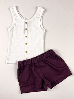 Летние шорты для девочки Фламинго фиолетовые 979-325 - картинка