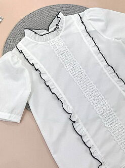 Блузка для девочки Mevis молочная 4921-01 - размеры