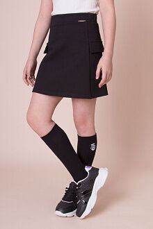 Юбка школьная для девочки Mevis черная 4924-02 - цена