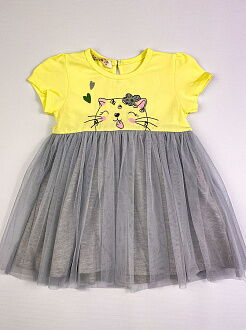 Платье для девочки Barmy Кошечка желтое 0536 - цена