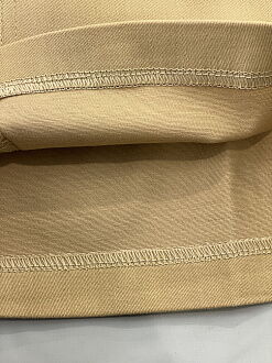 Коттоновая юбка-карго для девочки Mevis бежевая 5034-01 - фото