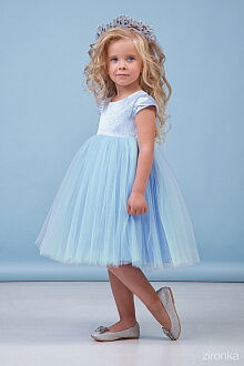 Платье нарядное Zironka голубое 38-8031-9 - размеры